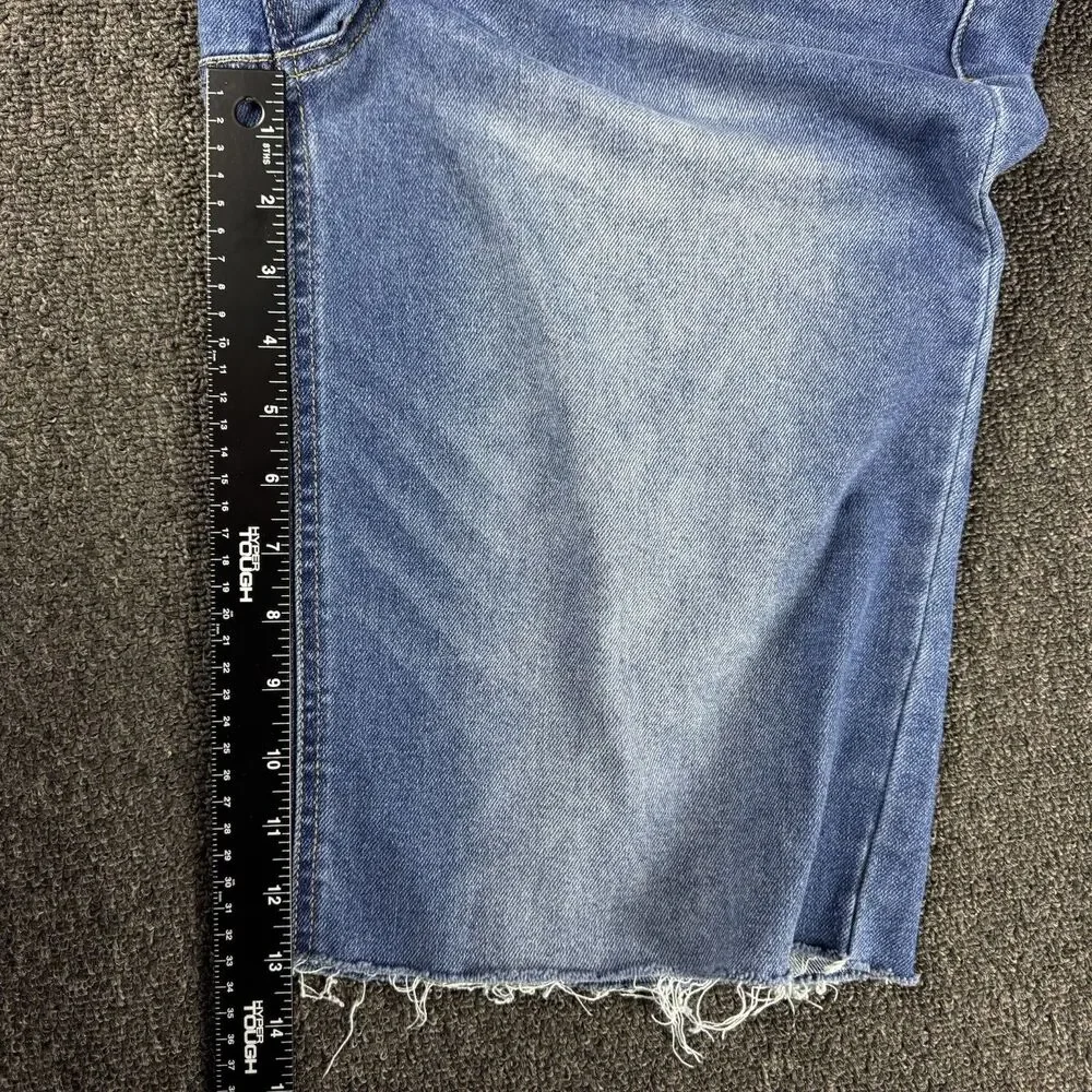 Love Cult Baggy High Rise Jorts Size 7 Y2K Wide Leg Denim Shorts Skater Punk